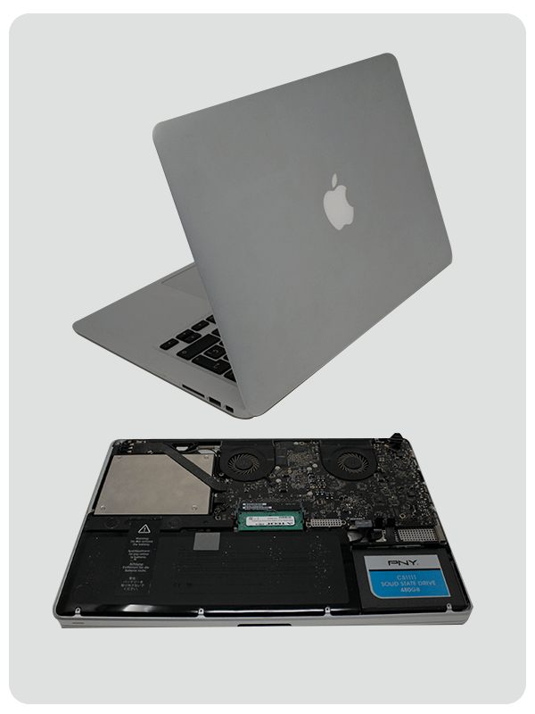 Reparación de computadoras Apple mojadas.