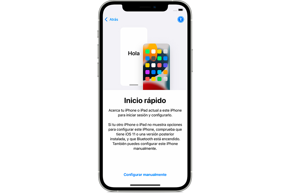 Para usar Inicio rápido, tus iPhones tienen que tener el Bluetooth encendido.